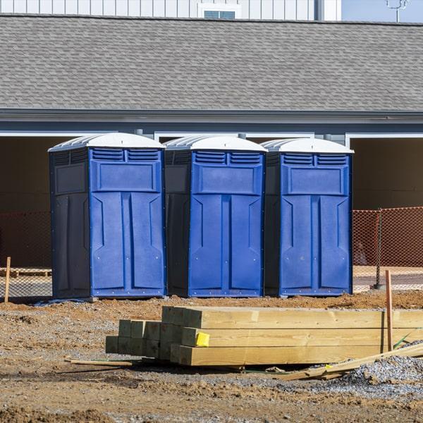 Heavy-duty construction site porta potty in Newhall, California